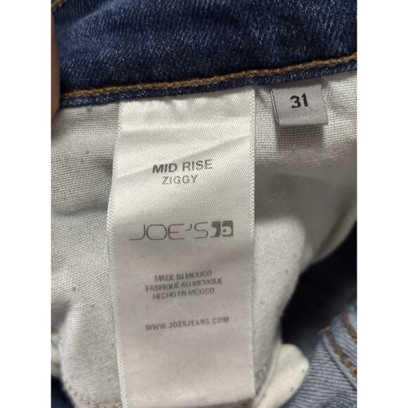 Joe's Jeans Women's 31 Mid Rise Ziggy Frayed Hem Straight Ankle Streetwear Urban - Picture 4 of 8
